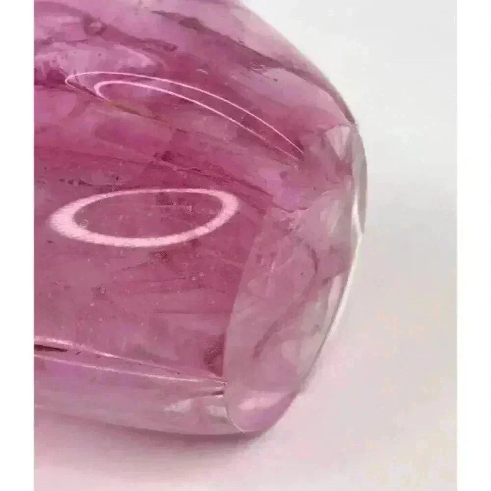 Giraffe Art Glass Paperweight 6" Pink Swirl Figurine Safari Baby Standing - Picture 8 of 8